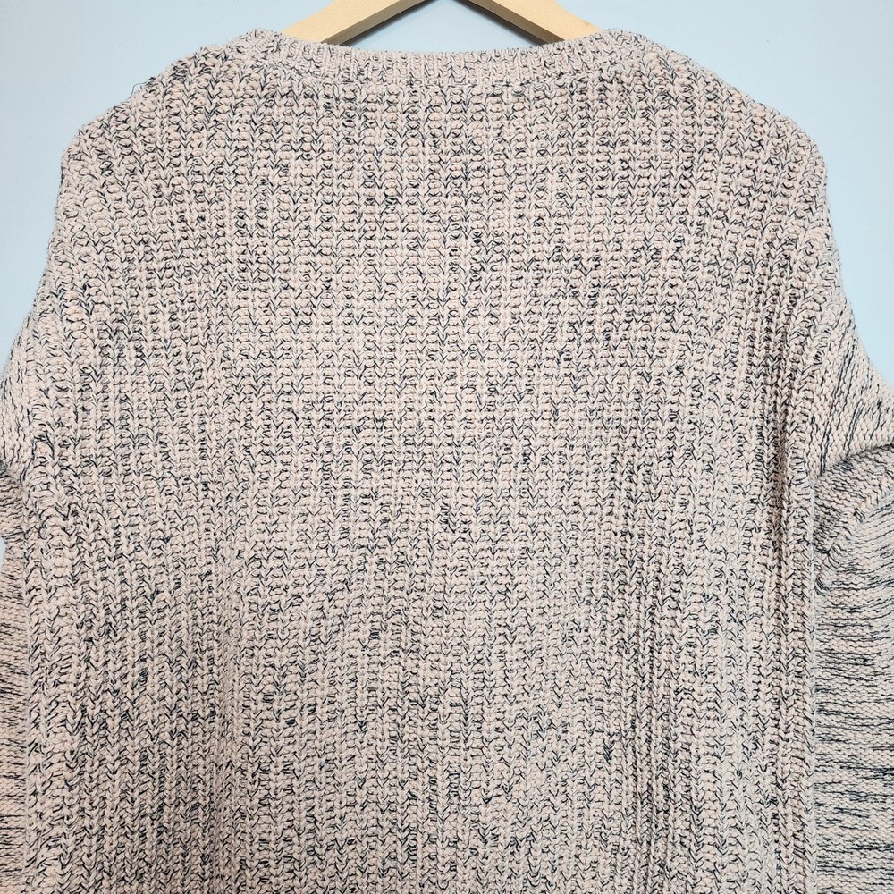 Forever 21 Marled Knit Crewneck Long Sleeve Pullover Sweater Pink Black Large - Picture 5 of 10